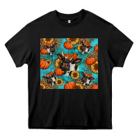 Black autumn pumpkins holstein cow Heavy Core Tee - Jasminsmagicworld