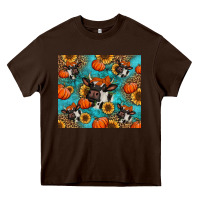 Chocolate Brown autumn pumpkins holstein cow Heavy Core Tee - Jasminsmagicworld