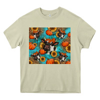 Mossy autumn pumpkins holstein cow Heavy Core Tee - Jasminsmagicworld
