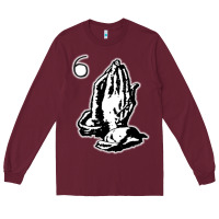 Burgundy 6IX GOD gift Long Sleeve Tee - trangStudio