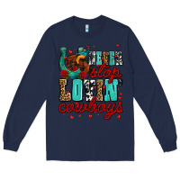 Navy never stop lovin cowboys olivia Long Sleeve Tee - OliviaCreatesArt