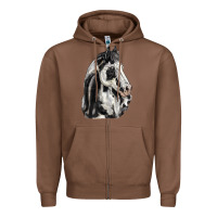 Chestnut paint horse Zipper Hoodie - LillyAllenDesigns