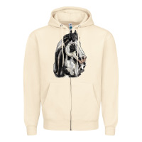 Sandshell paint horse Zipper Hoodie - LillyAllenDesigns