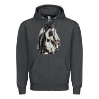 Smoke paint horse Zipper Hoodie - LillyAllenDesigns