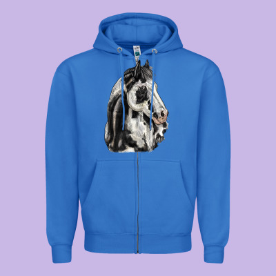 Paint Horse Zipper Hoodie Designed By Lillyallendesigns