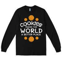 Black funny cookie lover baking cookies baker candy gift Long Sleeve Tee - trangStudio