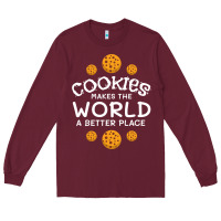 Burgundy funny cookie lover baking cookies baker candy gift Long Sleeve Tee - trangStudio