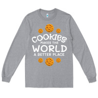 Heather Grey funny cookie lover baking cookies baker candy gift Long Sleeve Tee - trangStudio
