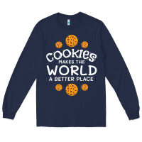 Navy funny cookie lover baking cookies baker candy gift Long Sleeve Tee - trangStudio