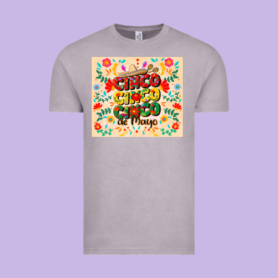 Cinco Cinco Cinco De Mayo Vintage Tee Designed By Cowgirlartshop