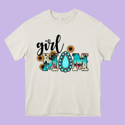 Girl Mom Heavy Core Tee Designed By Jahusdesignshop