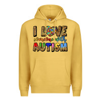 Antique Gold i love someone with autism Premium Hoodie - LillyAllenDesigns