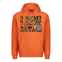 Carrot i love someone with autism Premium Hoodie - LillyAllenDesigns