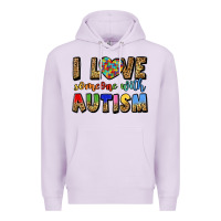 Lilac i love someone with autism Premium Hoodie - LillyAllenDesigns