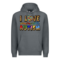 Rock i love someone with autism Premium Hoodie - LillyAllenDesigns