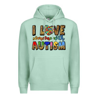 Seafoam i love someone with autism Premium Hoodie - LillyAllenDesigns