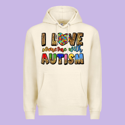 I Love Someone With Autism Premium Hoodie Designed By Lillyallendesigns