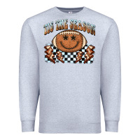 Heather Grey tis the season football smiley face Premium Sweatshirt - BarkalooDesign