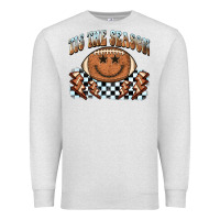 Oatmeal Heather tis the season football smiley face Premium Sweatshirt - BarkalooDesign