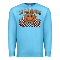 Ocean Blue tis the season football smiley face Premium Sweatshirt - BarkalooDesign