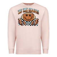 Pale Pink tis the season football smiley face Premium Sweatshirt - BarkalooDesign