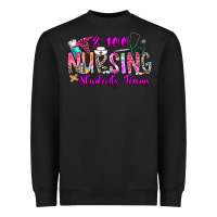 Black 100 Nursing Students Teams Heavyweight Sweatshirt - CowhideDigitalArt