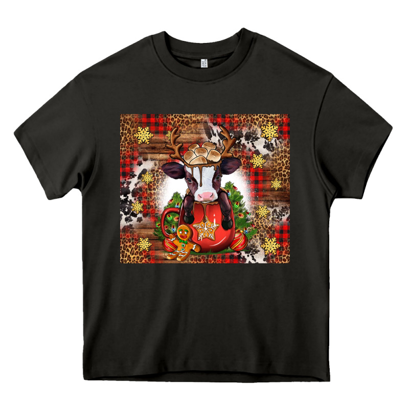 Christmas Baby Cow Hot Cocoa Heavy Core Tee by Jasminsmagicworld | Teevron