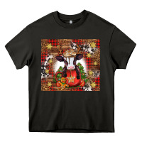Asphalt Christmas baby cow hot cocoa Heavy Core Tee - Jasminsmagicworld