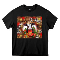 Black Christmas baby cow hot cocoa Heavy Core Tee - Jasminsmagicworld