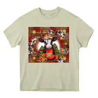 Mossy Christmas baby cow hot cocoa Heavy Core Tee - Jasminsmagicworld