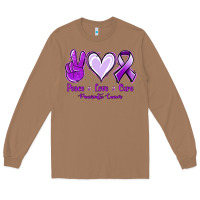Toasted Coconut Pace Love Cure Pancreatic Cancer Long Sleeve Tee - Jasminsmagicworld