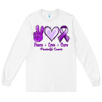 White Pace Love Cure Pancreatic Cancer Long Sleeve Tee - Jasminsmagicworld