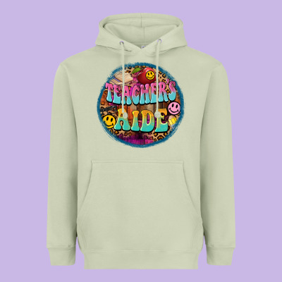 Western Groovy Teachers Aide Heavyweight Hoodie Designed By Barkaloodesign