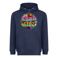Navy western groovy teachers aide Heavyweight Hoodie - BarkalooDesign