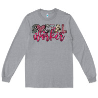 Heather Grey social worker Long Sleeve Tee - OliviaCreatesArt
