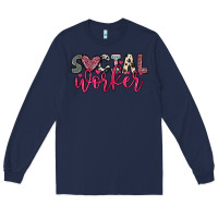 Navy social worker Long Sleeve Tee - OliviaCreatesArt