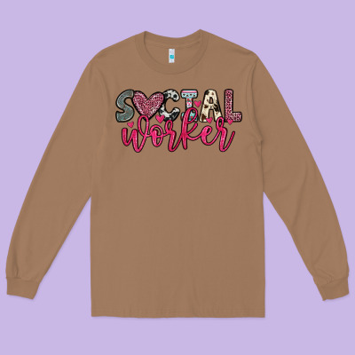 Social Worker Long Sleeve Tee Designed By Oliviacreatesart