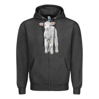 Charcoal Heather merino wool baby sheep Zipper Hoodie - LillyAllenDesigns