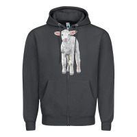 Smoke merino wool baby sheep Zipper Hoodie - LillyAllenDesigns