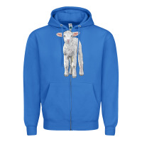 True Royal merino wool baby sheep Zipper Hoodie - LillyAllenDesigns