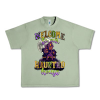 Oil Green welcome to our haunted house Urban Heavy Tee - CowGirlArtShop