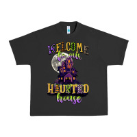 Pigment Black welcome to our haunted house Urban Heavy Tee - CowGirlArtShop