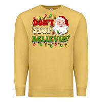 Antique Gold don't stop believin Premium Sweatshirt - BarkalooDesign