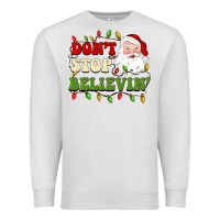 Oatmeal Heather don't stop believin Premium Sweatshirt - BarkalooDesign