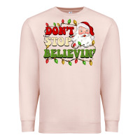 Pale Pink don't stop believin Premium Sweatshirt - BarkalooDesign