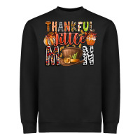 Black Thankful Little Mon Heavyweight Sweatshirt - CowhideDigitalArt