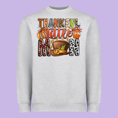 Thankful Little Mon Heavyweight Sweatshirt Designed By Cowhidedigitalart
