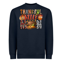 Navy Thankful Little Mon Heavyweight Sweatshirt - CowhideDigitalArt