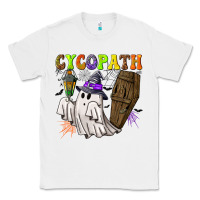 White Cycopath Classic Tee - NancyCooperArtShop