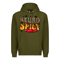 Army Green neuro spicy neurodivergence Premium Hoodie - LillyAllenDesigns